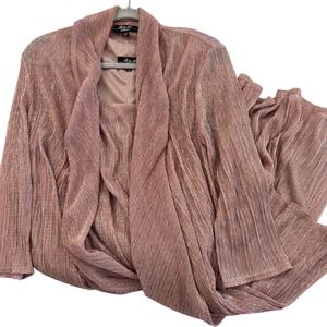 R & M Collection Women Pink & Silver Metallic Dress With Cover R&M Colllection39